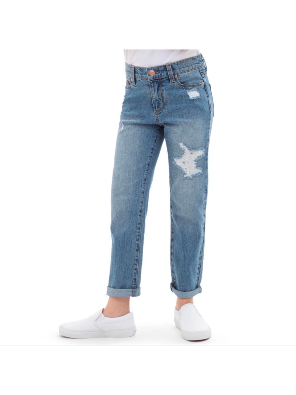 Jordache vintage distressed girlfriend jeans size 14